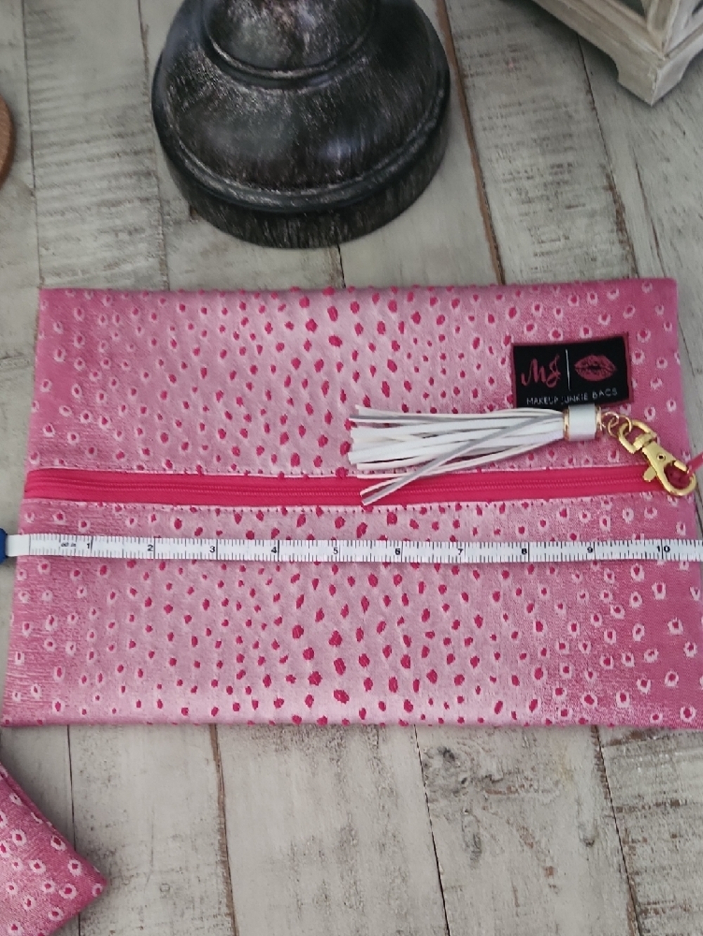 Makeup Junkie Bags Pink Cosmetic Pouch Trio with Tassel - Picture 7 of 11